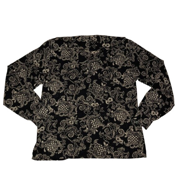 BLACK WHITE PAISLEY DRESS SIZE 6 PENDLETON MISS SOPHISTOCATES 2 PIECES WOMENS - Picture 7 of 7